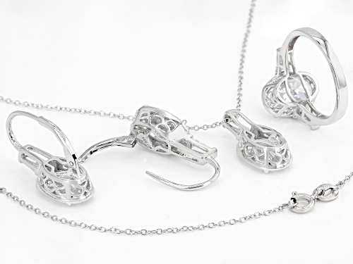 Bella Luce ® 20.36ctw Rhodium Over Sterling Silver Jewelry Set