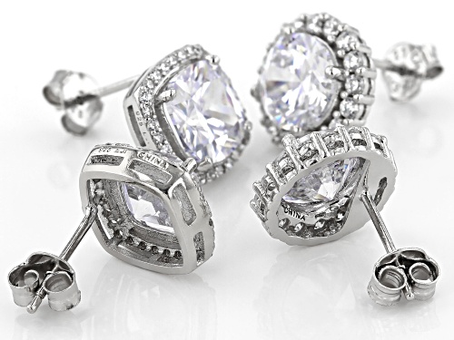 Bella Luce ® 16.42ctw Rhodium Over Sterling Silver Stud Earrings- Set of 2