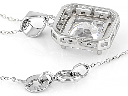 Bella Luce ® 4.42ctw Rhodium Over Sterling Silver Pendant With Chain