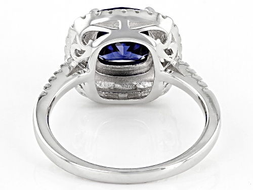Bella Luce ® 3.00ctw Esotica ™ Tanzanite And White Diamond Simulants Rhodium Over Silver Ring - Size 12