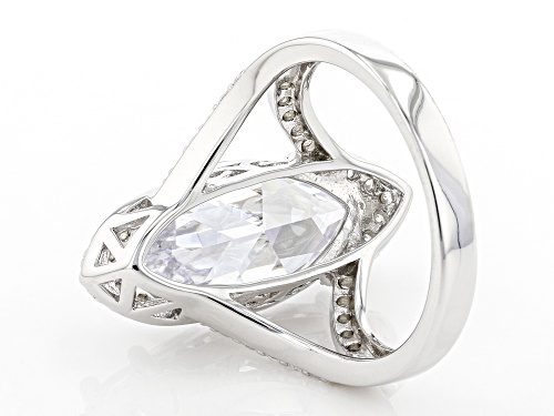 Bella Luce ® 9.93ctw Rhodium Over Sterling Silver Ring - Size 5