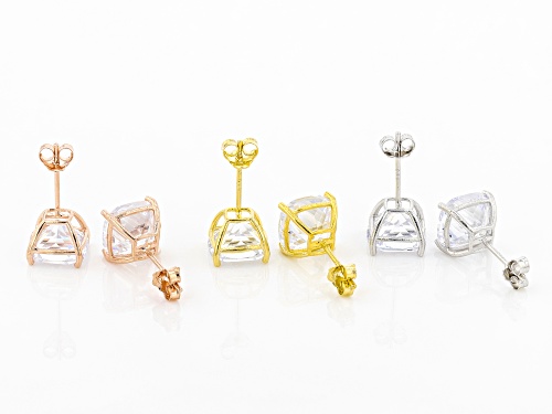 Bella Luce ® 21.00ctw Rhodium Over Sterling Silver And Eterno ™ Yellow And Rose Earrings