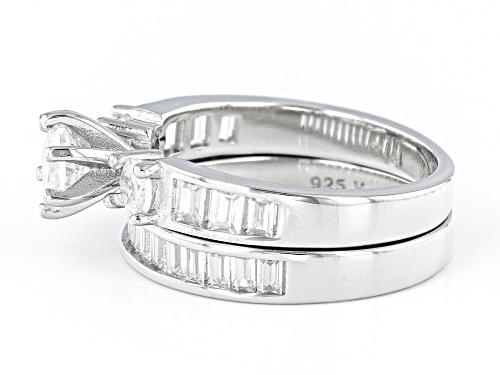 Bella Luce® 3.19ctw White Diamond Simulant Rhodium Over Sterling Silver Rings (1.93ctw DEW) - Size 10