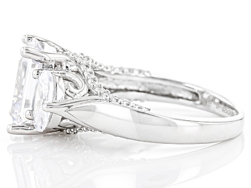 Bella Luce® 7.67ctw White Diamond Simulant Rhodium Over Silver Ring (4.64ctw DEW) - Size 10