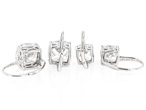 Bella Luce® 22.79ctw White Diamond Simulants Platinum Over Silver Earrings Set of 2 (13.81ctw DEW)