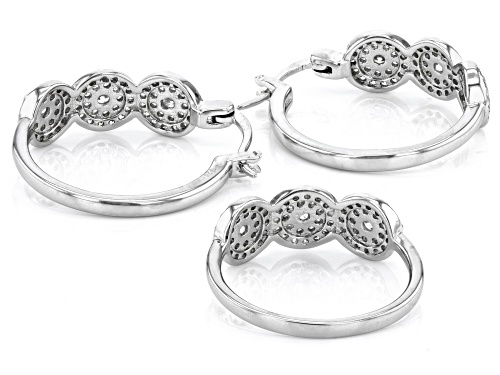 Bella Luce® 1.99ctw White Diamond Simulant Rhodium Over Sterling Silver Earrings and Ring Set