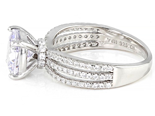 Bella Luce® 4.74ctw White Diamond Simulant Rhodium Over Sterling Silver Ring(2.87ctw DEW) - Size 12