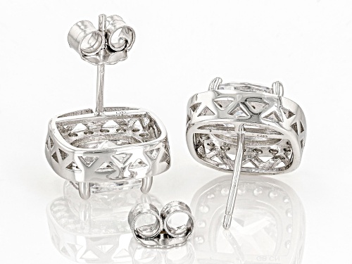 Bella Luce® 9.73ctw White Diamond Simulant Platinum Over Sterling Silver Earrings (5.89ctw DEW)