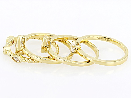 Bella Luce® 2.52ctw White Diamond Simulant Eterno™ Yellow Ring Set(1.52ctw DEW) - Size 7