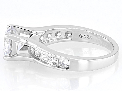 Bella Luce® 4.12ctw White Diamond Simulant Platinum Over Sterling Silver Ring(2.49ctw DEW) - Size 9