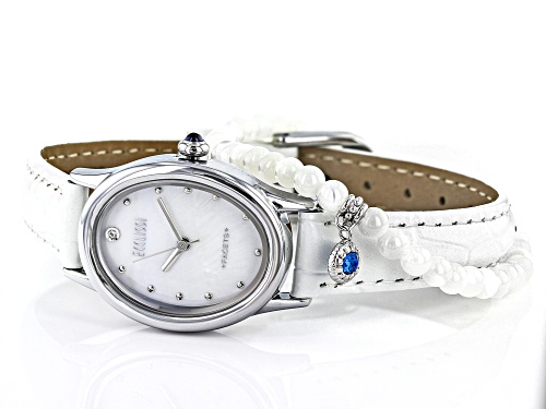 Ecclissi Facets Oval Watch & Bracelet Set