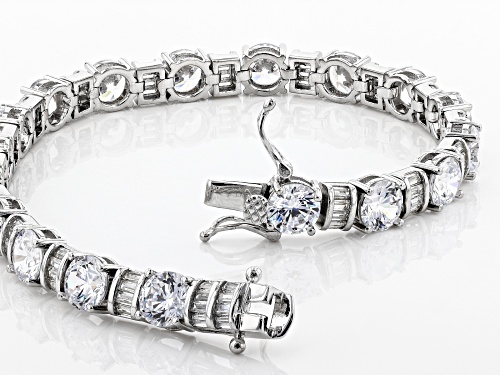 Bella Luce ® 26.80CTW White Diamond Simulant Rhodium Over Sterling Silver Bracelet - Size 7.25