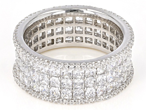 Bella Luce ® 6.71CTW White Diamond Simulant Rhodium Over Sterling Silver Ring - Size 7