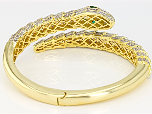 Bella Luce ® 11.00CTW Emerald & White Diamond Simulants Eterno ™ Yellow Snake Bracelet - Size 7