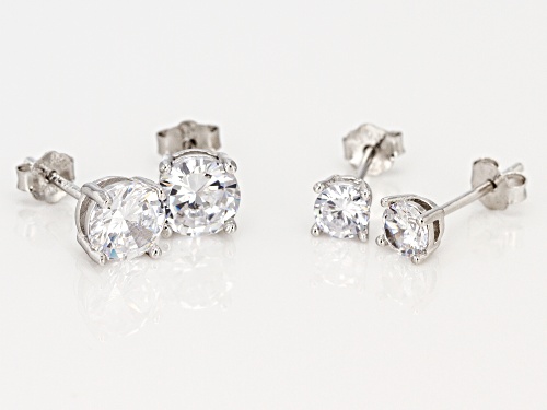 Bella Luce ® 16.33CTW White Diamond Simulant Rhodium Over Silver Earrings & Bracelet Set