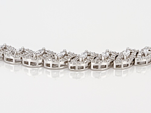 Bella Luce ® 5.30CTW White Diamond Simulant Rhodium Over Sterling Silver Bracelet - Size 7.5