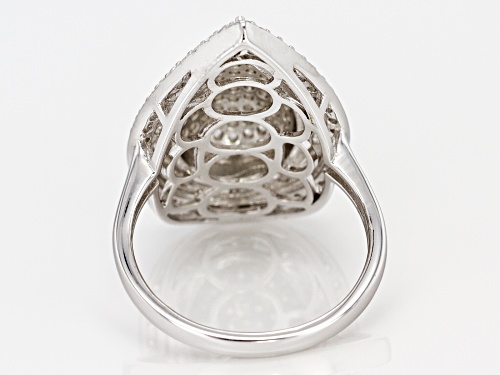 Bella Luce ® 3.55CTW White Diamond Simulant Rhodium Over Sterling Silver Ring - Size 6