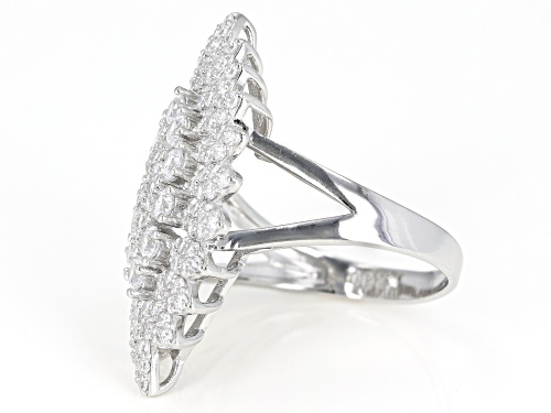 Bella Luce ® 2.76CTW White Diamond Simulant Rhodium Over Sterling Silver Ring - Size 5