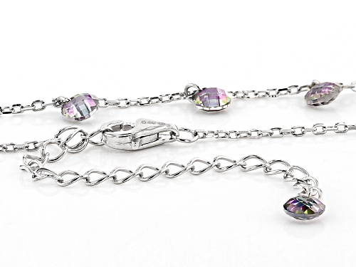 Bella Luce® Esotica ™ 27.45ctw Mystic Topaz Simulant Rhodium Over Sterling Silver Necklace - Size 36