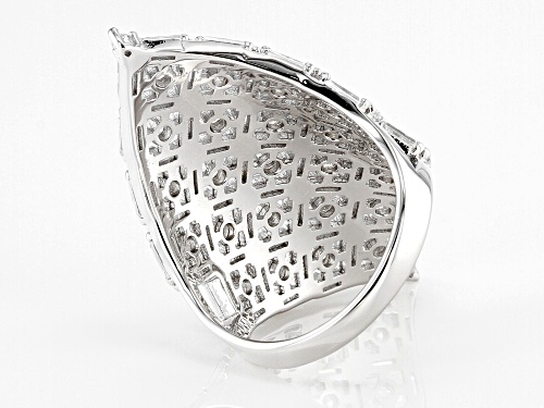 Bella Luce ® 7.00ctw White Diamond Simulant Rhodium Over Sterling Silver Ring - Size 7