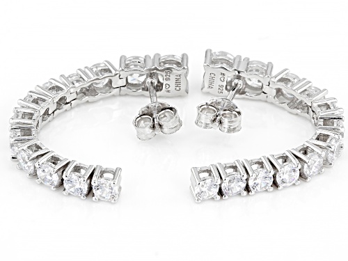 Bella Luce ® 5.61ctw White Diamond Simulant Rhodium Over Silver Drop Earrings (3.54ctw DEW)