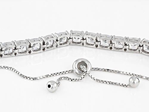 Bella Luce ® 14.08ctw White Diamond Simulant Rhodium Over Silver Adjustable Bracelet (8.74ctw DEW)