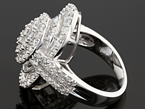 2.45ctw Round & Baguette Diamond 14k White Gold Ring - Size 5