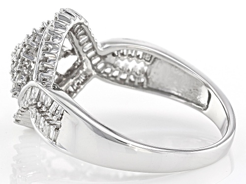 .50ctw Round & Baguette Diamond 10k White Gold Ring - Size 9