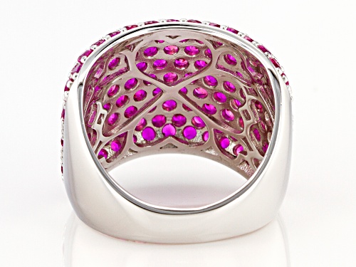 Bella Luce® 5.10ctw Ruby Simulant Rhodium Over Sterling Silver Ring - Size 8