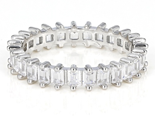 Bella Luce ® 2.70ctw Baguette Rhodium Over Sterling Silver Band - Size 7