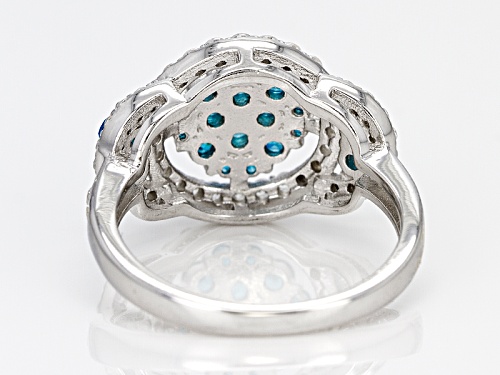 Bella Luce ® 2.60ctw Neon Apatite And White Diamond Simulants Rhodium Over Sterling Silver Ring - Size 12