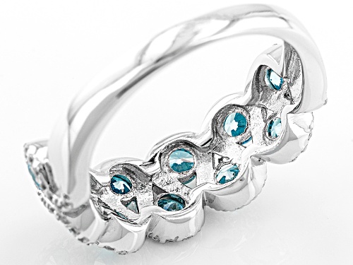 Bella Luce ® 2.20ctw Neon Apatite And White Diamond Simulants Rhodium Over Sterling Silver Ring - Size 12