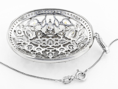 Bella Luce ® 12.95ctw Rhodium Over Sterling Silver Pendant With Chain