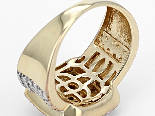 Emulous™ Round Diamond .25ctw Round 18k Yellow Gold Over Brass Ring - Size 8