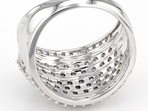 2.00ctw Round White Diamond Rhodium Over Sterling Silver Ring - Size 6