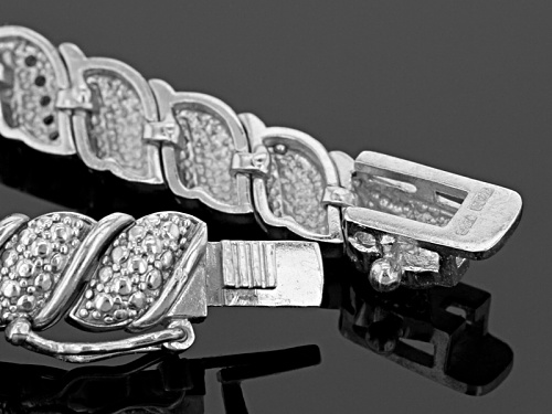 Emulous™ 1.00ctw Round White Diamond Rhodium Over Brass Bracelet - Size 7.25