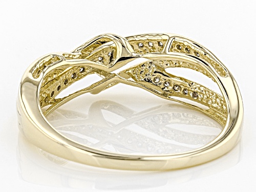 .15ctw Round White Diamond 10k Yellow Gold Ring - Size 7