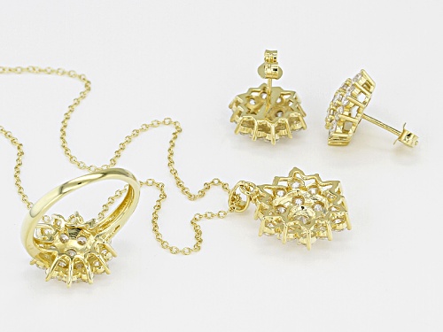 Bella Luce ® 8.64ctw Eterno ™ Yellow Earrings, Pendant With Chain, And Ring (6.04ctw Dew)