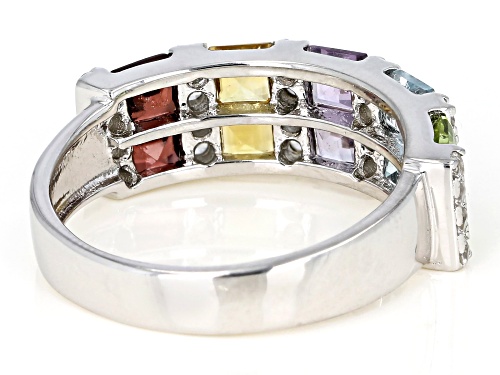 Multi Stone Rhodium Over Sterling Silver Ring. 1.62ctw - Size 7