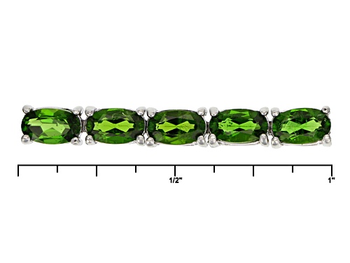 2.80ctw Oval Chrome Diopside Rhodium Over Silver Adjusts Approximately 6
