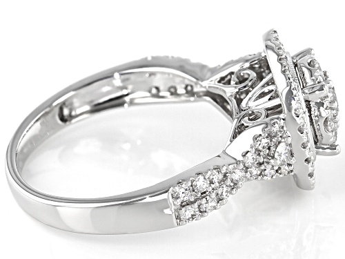 1.00ctw Round White Diamond 10K White Gold Ring - Size 7