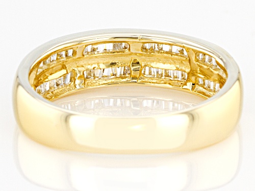 0.50ctw Baguette White Diamond 14K Yellow Gold Band Ring - Size 7