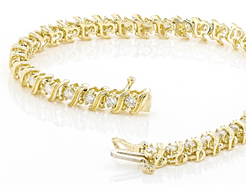 2.00ctw Round White Diamond 14K Yellow Gold Tennis Bracelet - Size 7