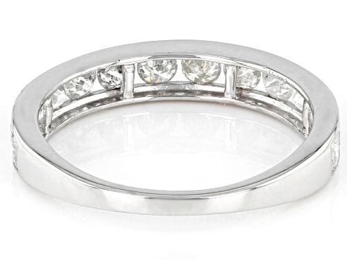 1.00ctw Round White Diamond 10K White Gold Band Ring - Size 7