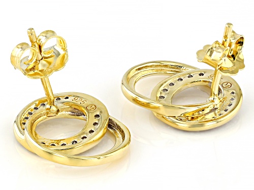0.15ctw Round White Diamond 14k Yellow Gold Over Sterling Silver Stud Earrings