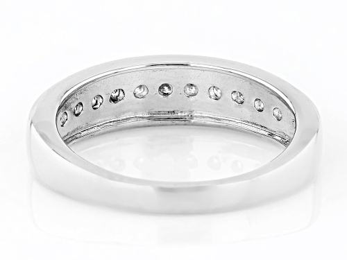 0.35ctw Round White Diamond 10k White Gold Band Ring - Size 7