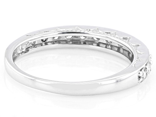 0.50ctw Round White Diamond 10k White Gold Band Ring - Size 7