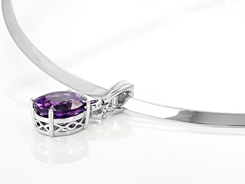 6.14ctw Oval Moroccan And Round African Amethyst Enhancer With Sterling Silver 16