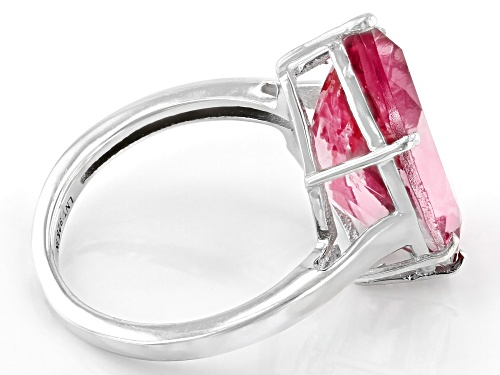 14.98ct Pink Topaz Rhodium Over Sterling Silver Ring - Size 6
