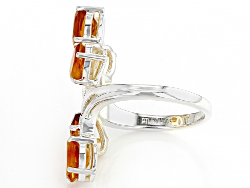 3.75ctw Oval Brazilian Citrine Sterling Silver Ring - Size 7